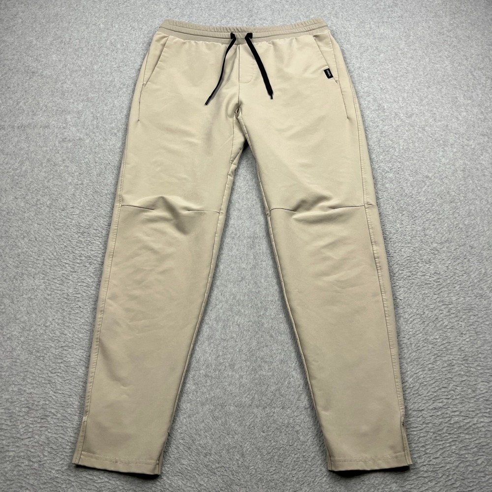 UNRL Performance Pants Mens Large Beige Tapered Articulated Knee Stretch Jogger